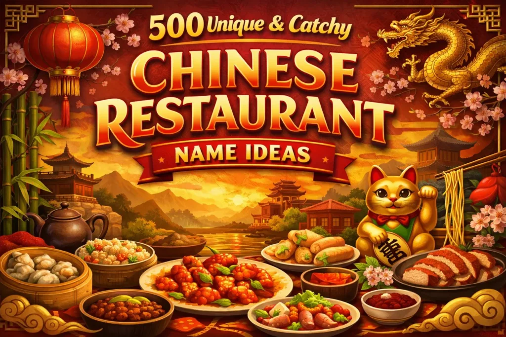 500 Unique & Catchy Chinese Restaurant Names Ideas